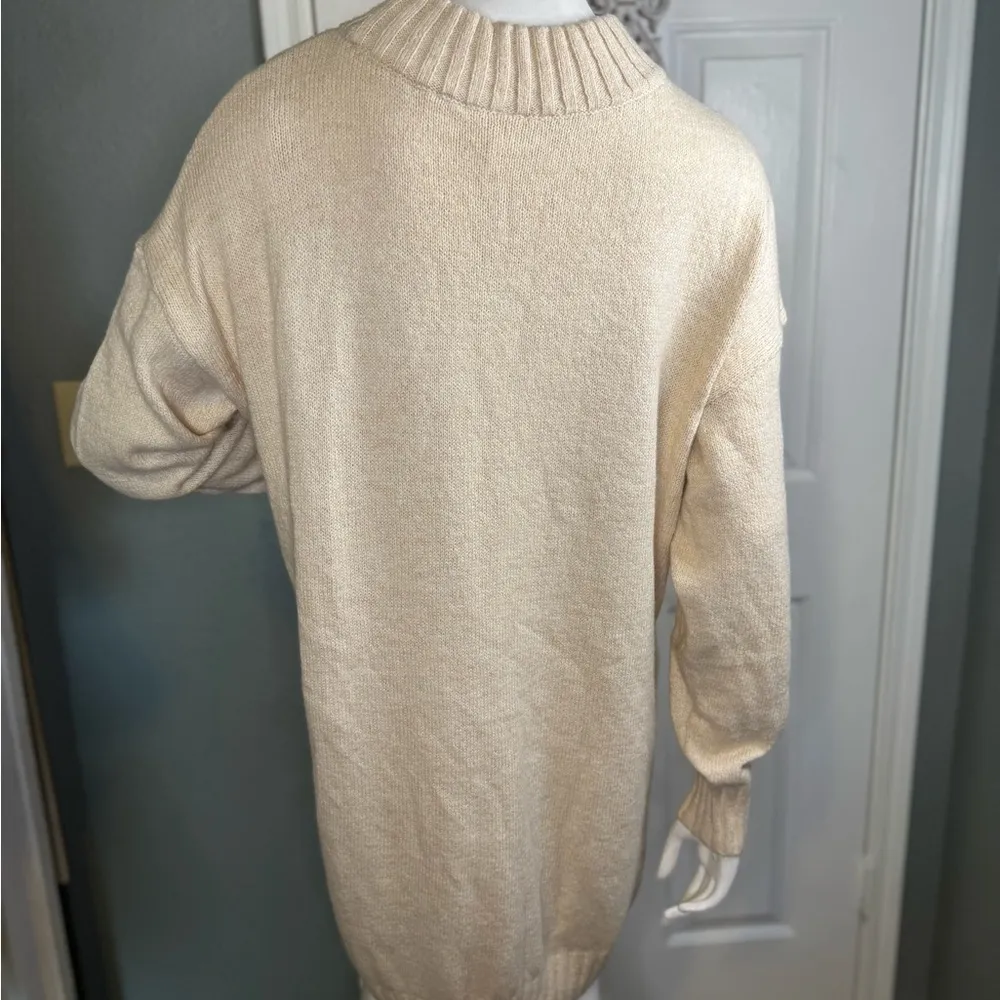 Abound NWT Heather Beige Mini Sweater Dress Women Size Large. - Image 7