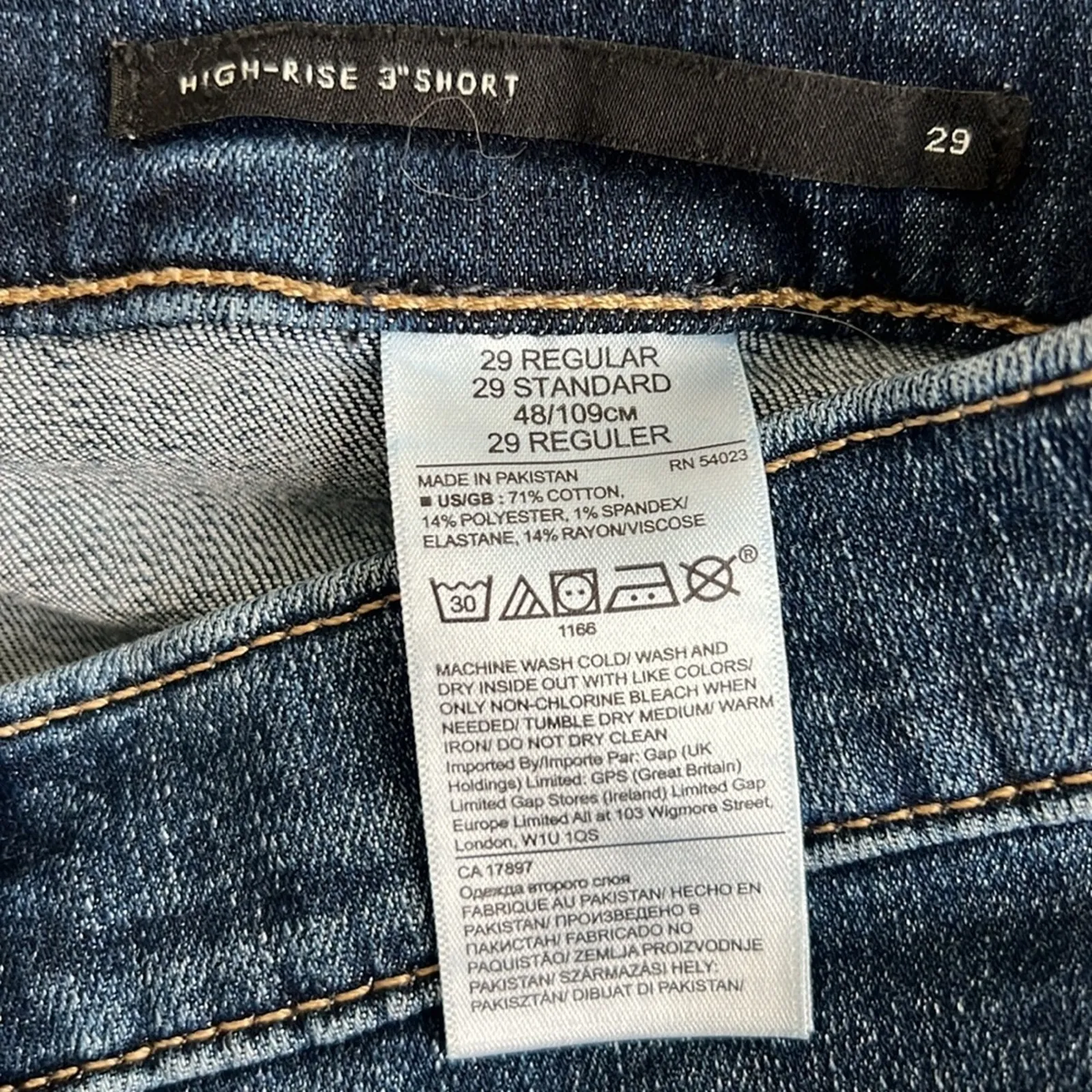 Banana Republic High Rise 3" Shorts Womens 29 Dark Wash Cutoff Classiccore - Image 5