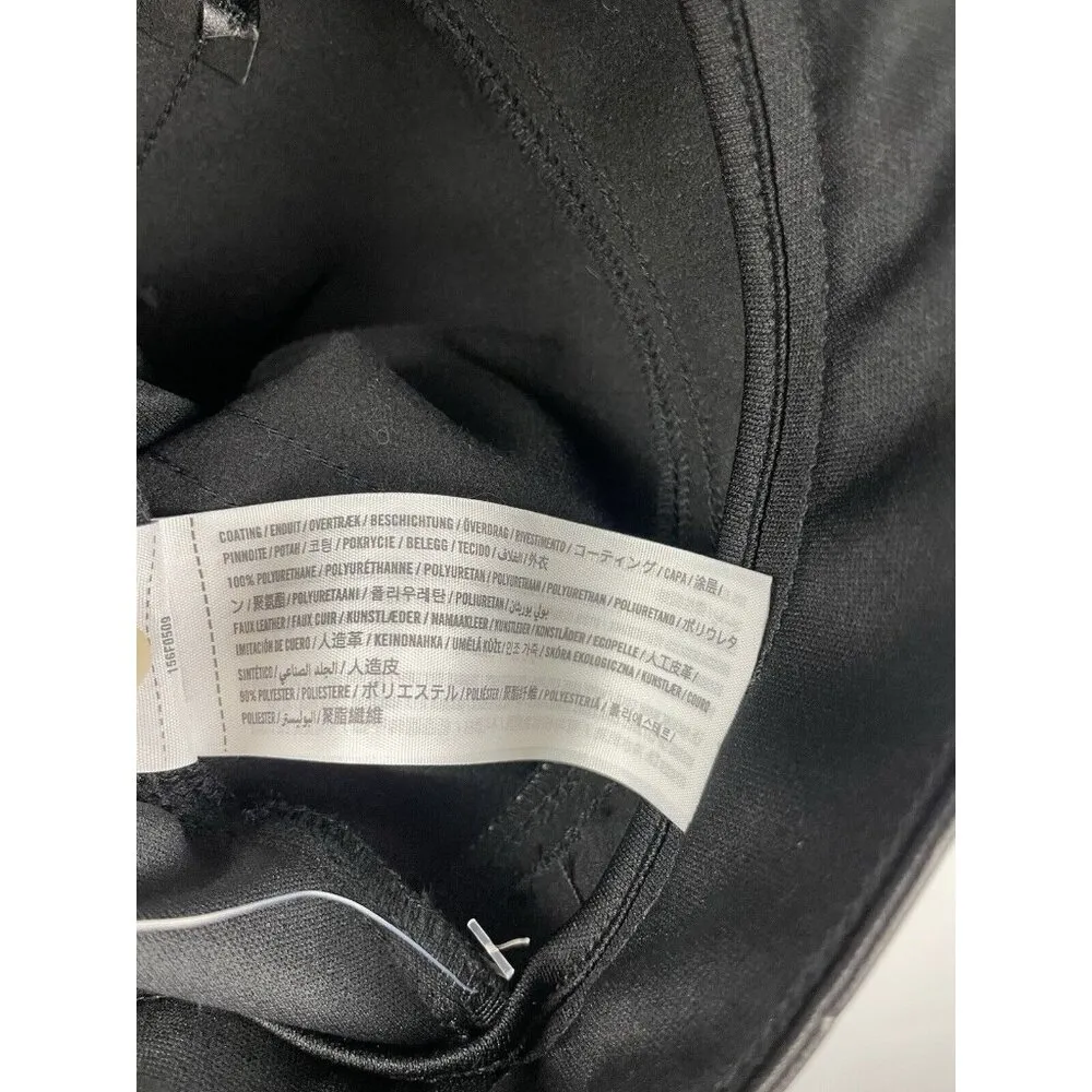 Abercrombie & Fitch Curve‎ Love Black Pants 90's Relaxed Vegan Leather 33/16 - Image 6