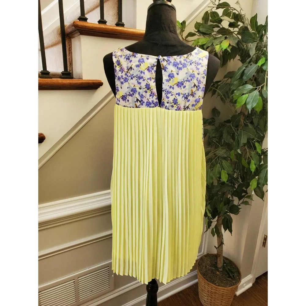 Loveriche Women Floral Polyester Sleeveless Round Neck Knee Length Dress Size M - Image 7