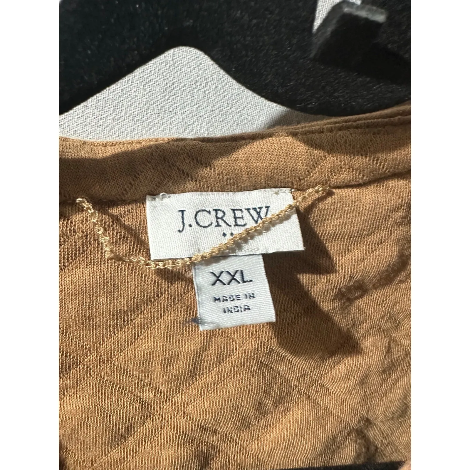 J.Crew Womens‎ Quilted Jacket Size XXL Beige Cotton Blend - Image 4