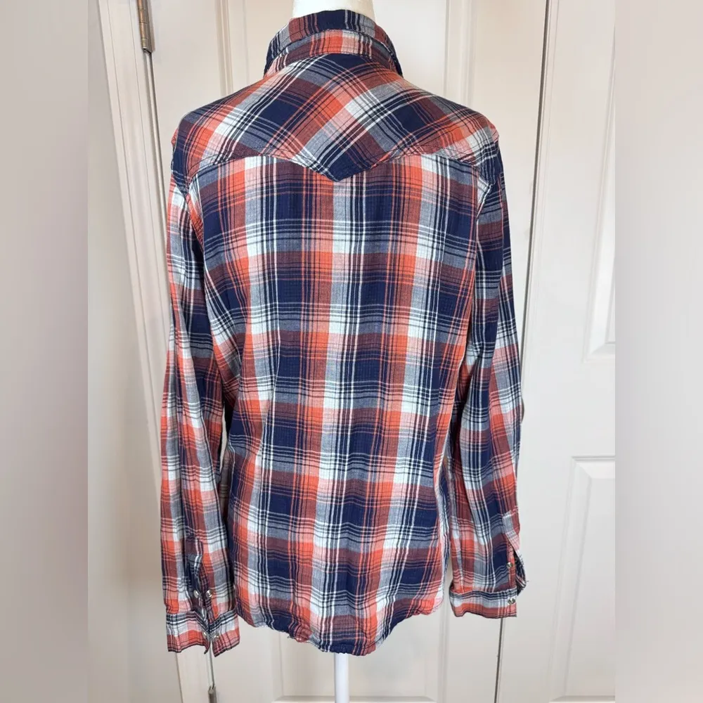 Vanilla Star Plaid Pearl Snap Western Rodeo Maximalism Shirt Ranchcore Flannel - Image 3