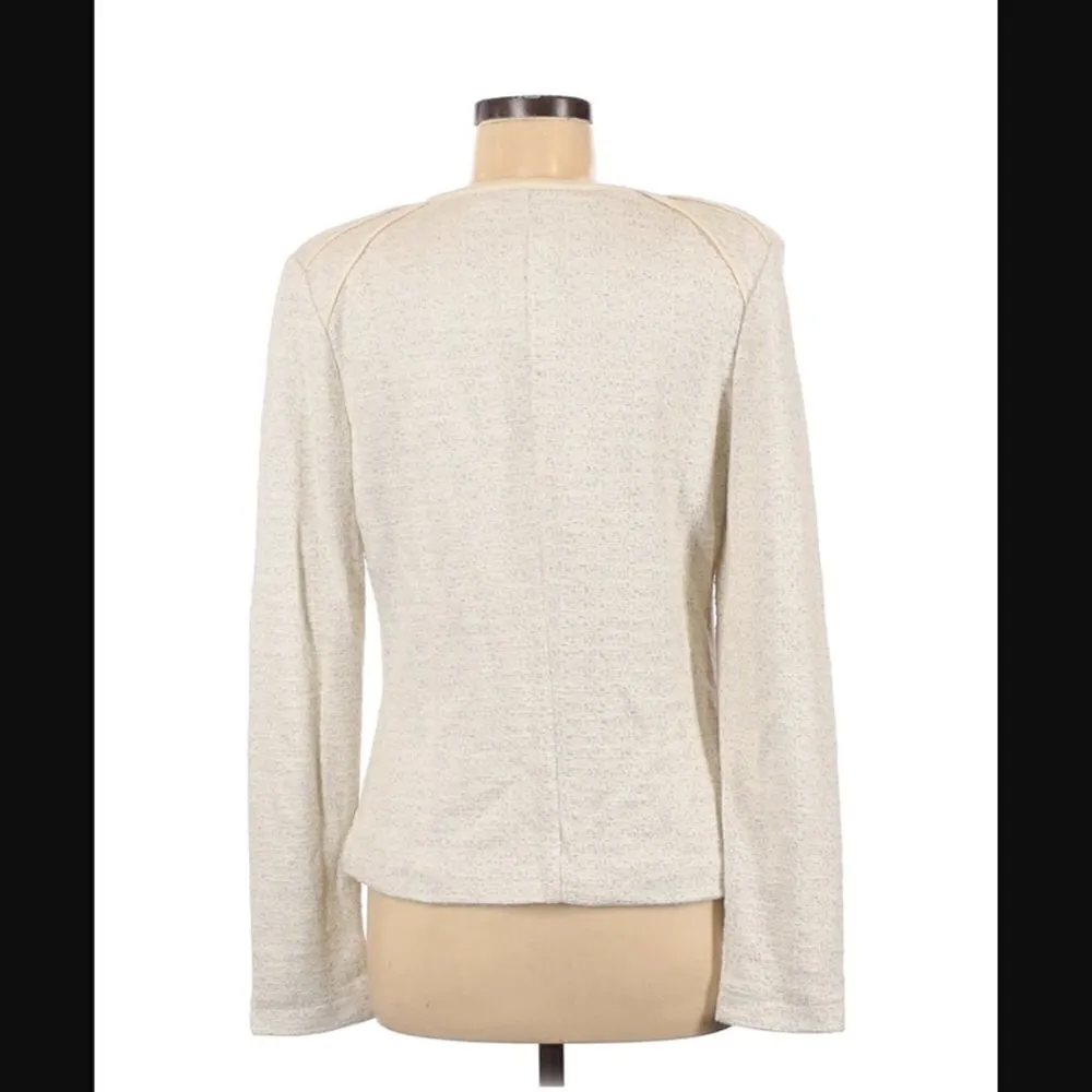 Tart Collections Jacket Shacket M Hale Boucle Tweed Terry Cloth Off White Pocket Size M - Image 8