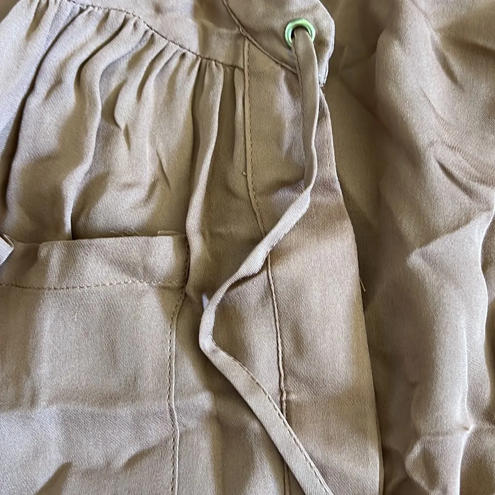 Brown Tan Button Up Blouse Size XS - Image 2