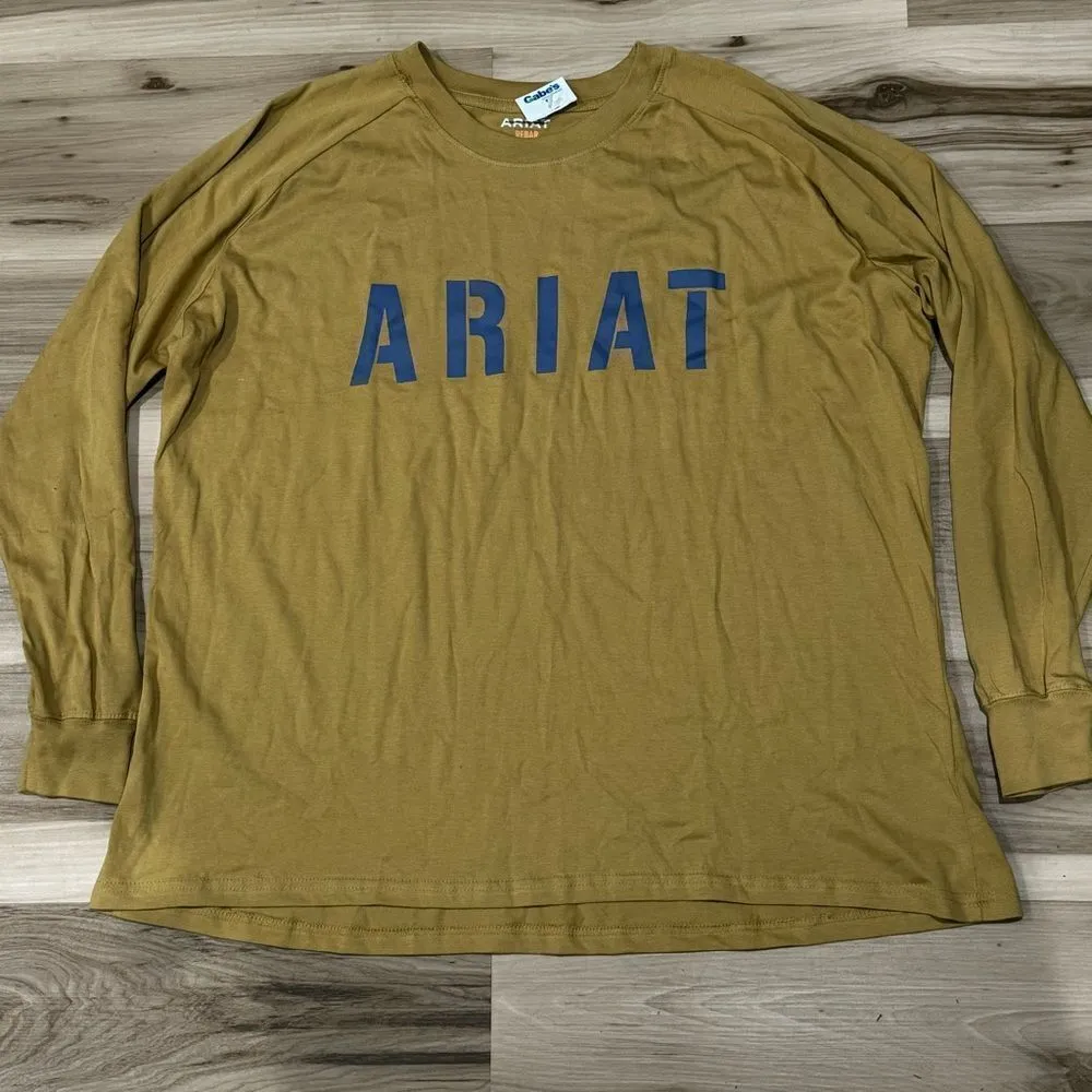 NEW Ariat Rebar Cotton Strong Block Long Sleeve T-Shirt Women’s XL - Image 2