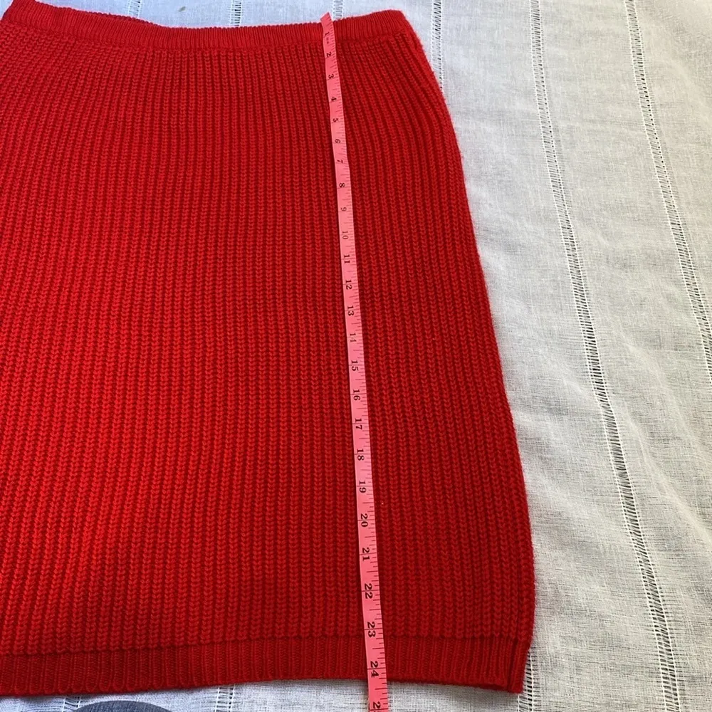 Genesis vintage cherry red midi sweater skirt. Size M - Image 9