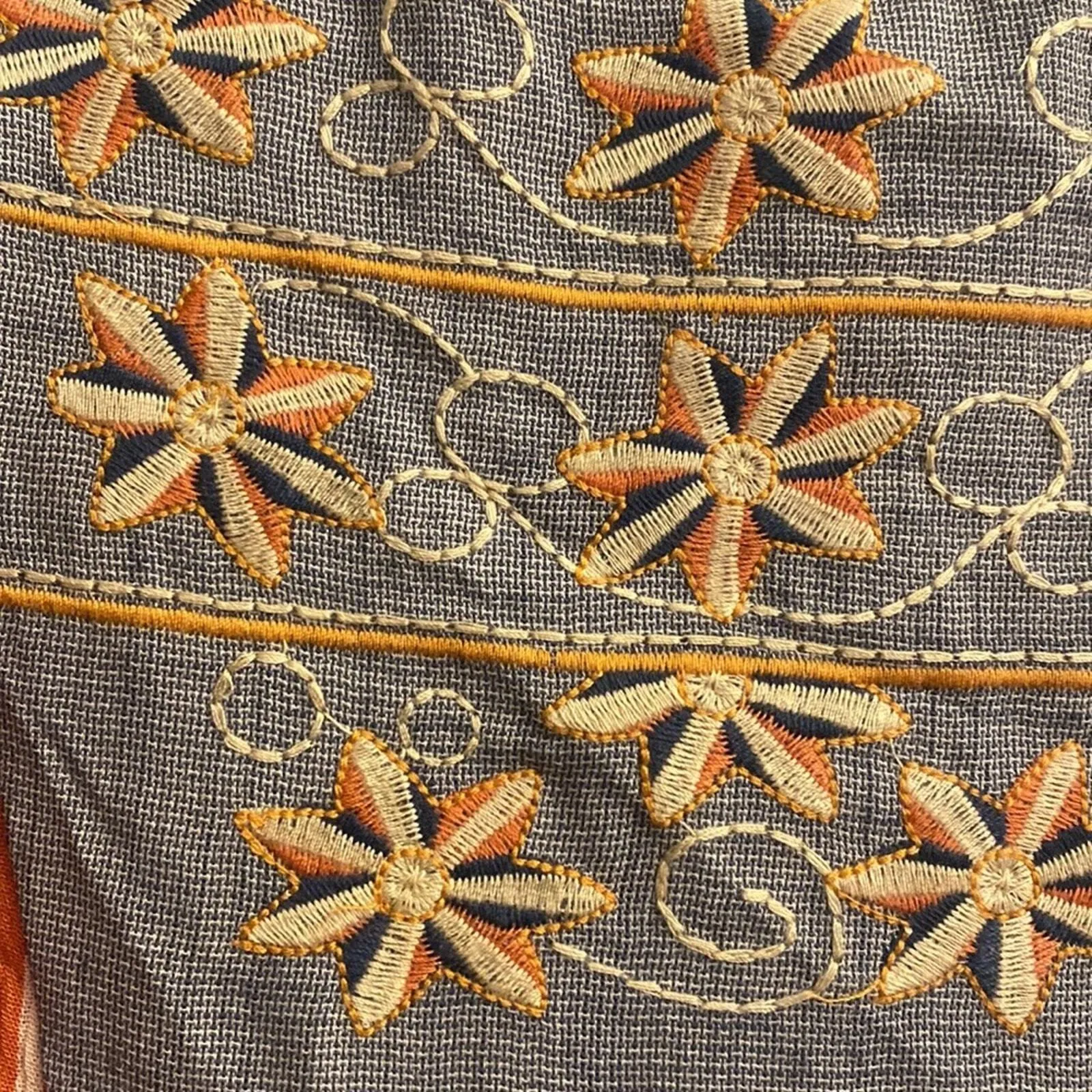 THML Striped Maxi Dress‎ Stripe Chambray Americana Summer Vacation Beach Large - Image 3