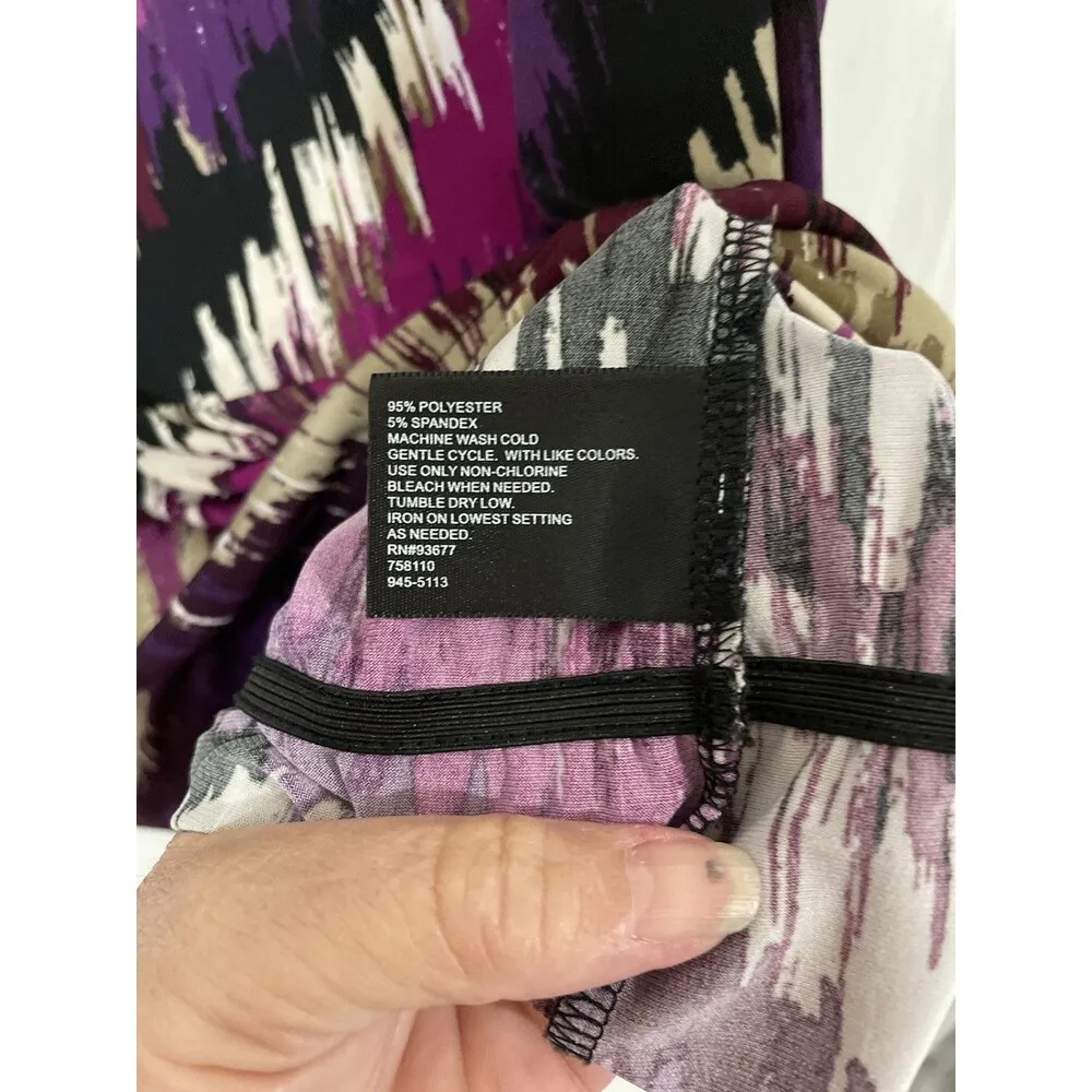 EAST 5TH Women's Polyester Cap Sleeve Blouse Geometric Multicolor Size 3X Plus - Image 4