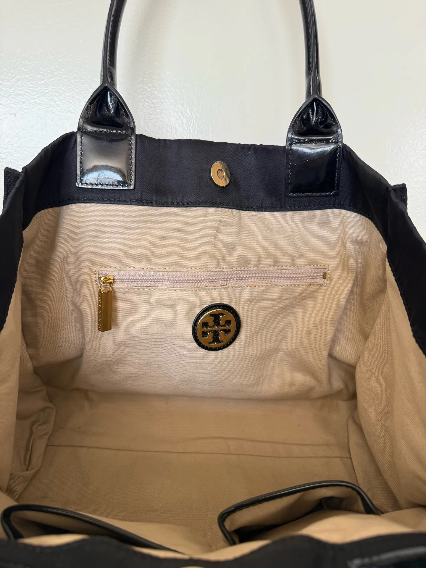 Tory Burch Ella Tote Nylon Patent Bag - Image 4