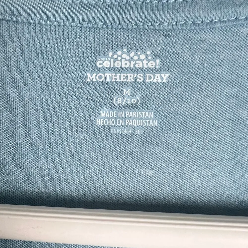 Ways to Celebrate Women's Mothers Day Short Sleeve Graphic Tee Sz M Blue Size M - Image 7