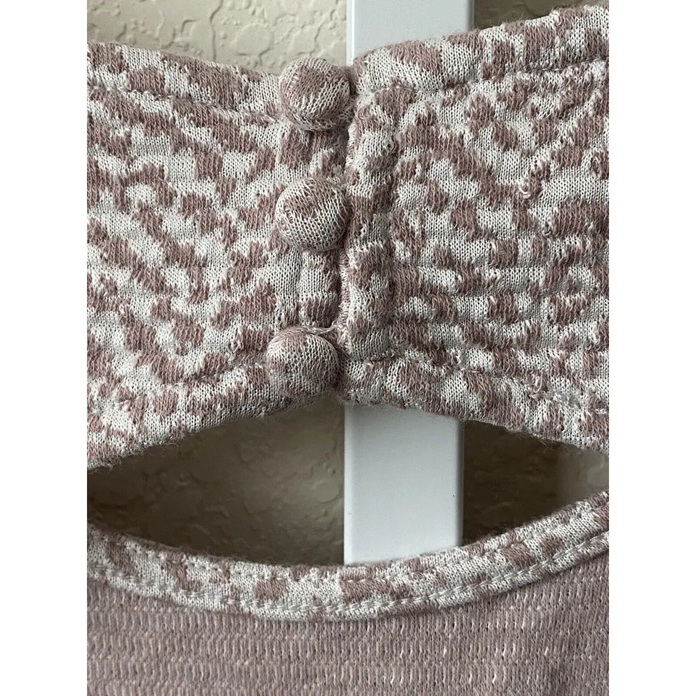 Free People Embellished Skater Mini‎ Dress Size XS Purple White Jeweled Knit - Image 3