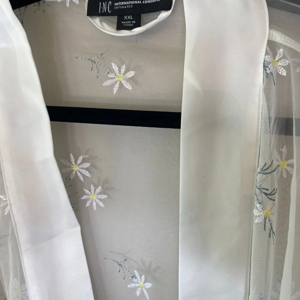 NWT International Concepts Intimates Sheer Embroidered Robe - Image 8