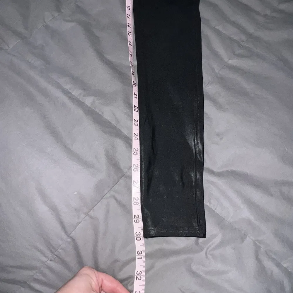 Spanx Women Black Faux Leather Tummy Control Shapewear Pull On Leggings Large LT - Image 7