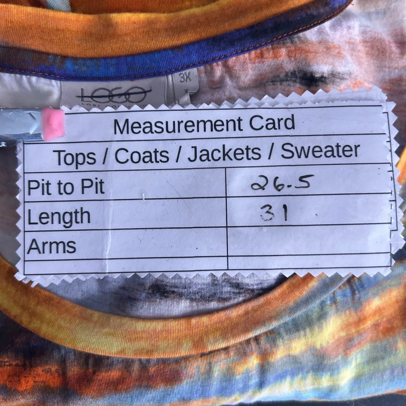 LOGO By Lori Goldstein Tunic Blouse‎ Size 3X Sunset Maximalist Abstract Eclectic - Image 11