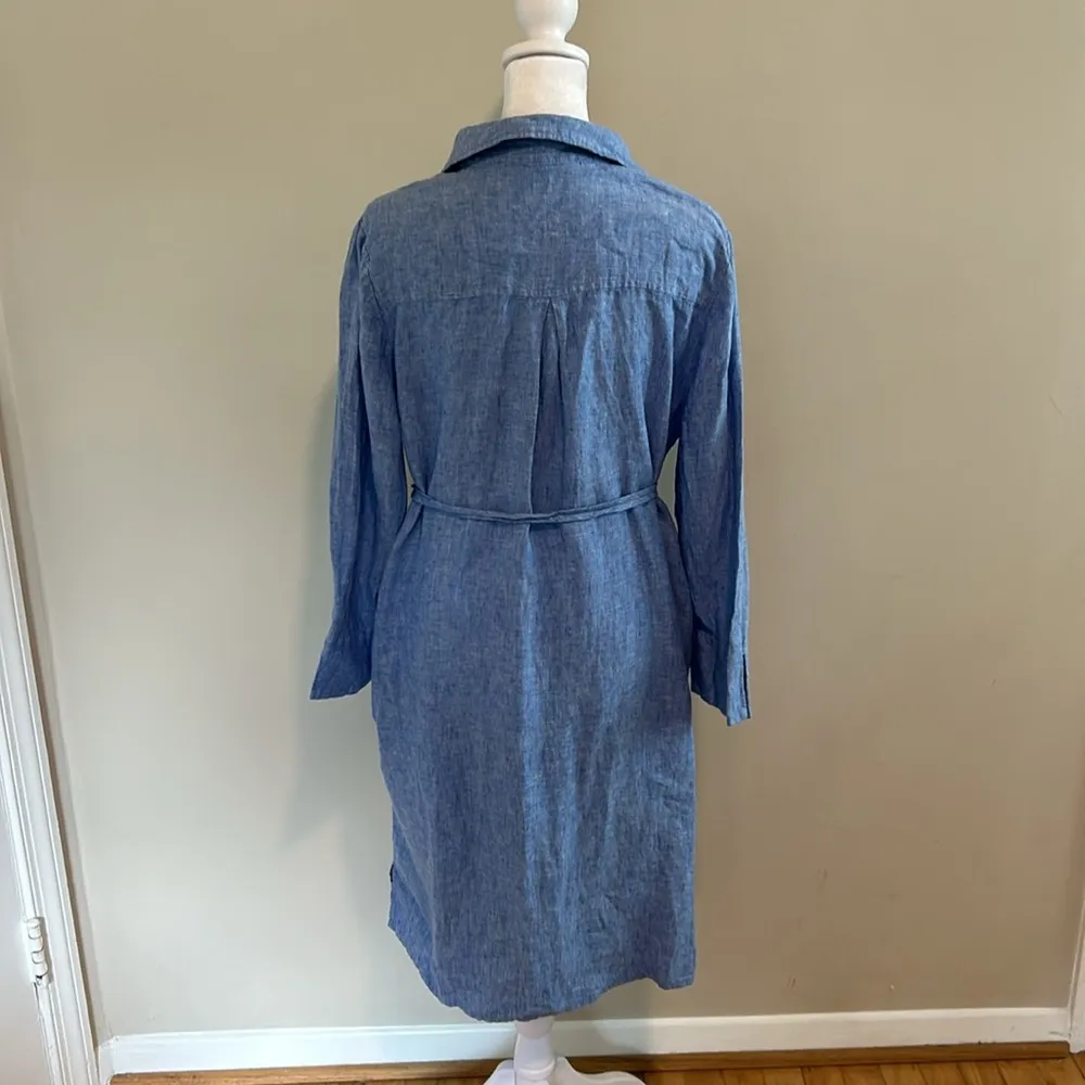 Lilly Pulitzer Pilar Tunic 3/4 Sleeve Linen Dress
Beckon Blue Size Small - Image 10