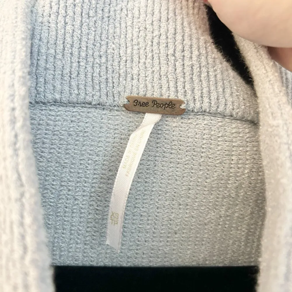 Free People Slouchy Ottoman Tunic Sweater in Powder Blue Size XS - Image 5