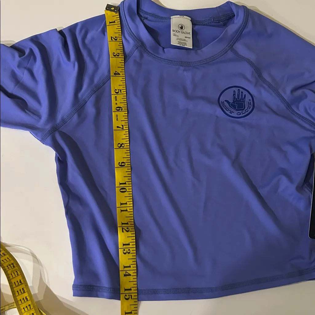 BODY GLOVE WOMEN'S LET IT BE CROP RASHGUARD, IRIS, Small, NWT - Image 10