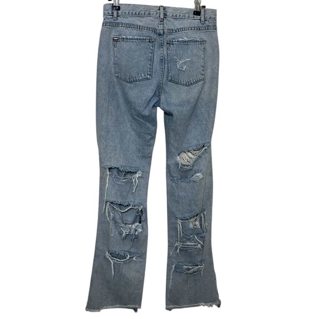 AO.LA by Alice + Olivia Distressed Jeans Size 25 Split Hem Light Wash Cotton - Image 8