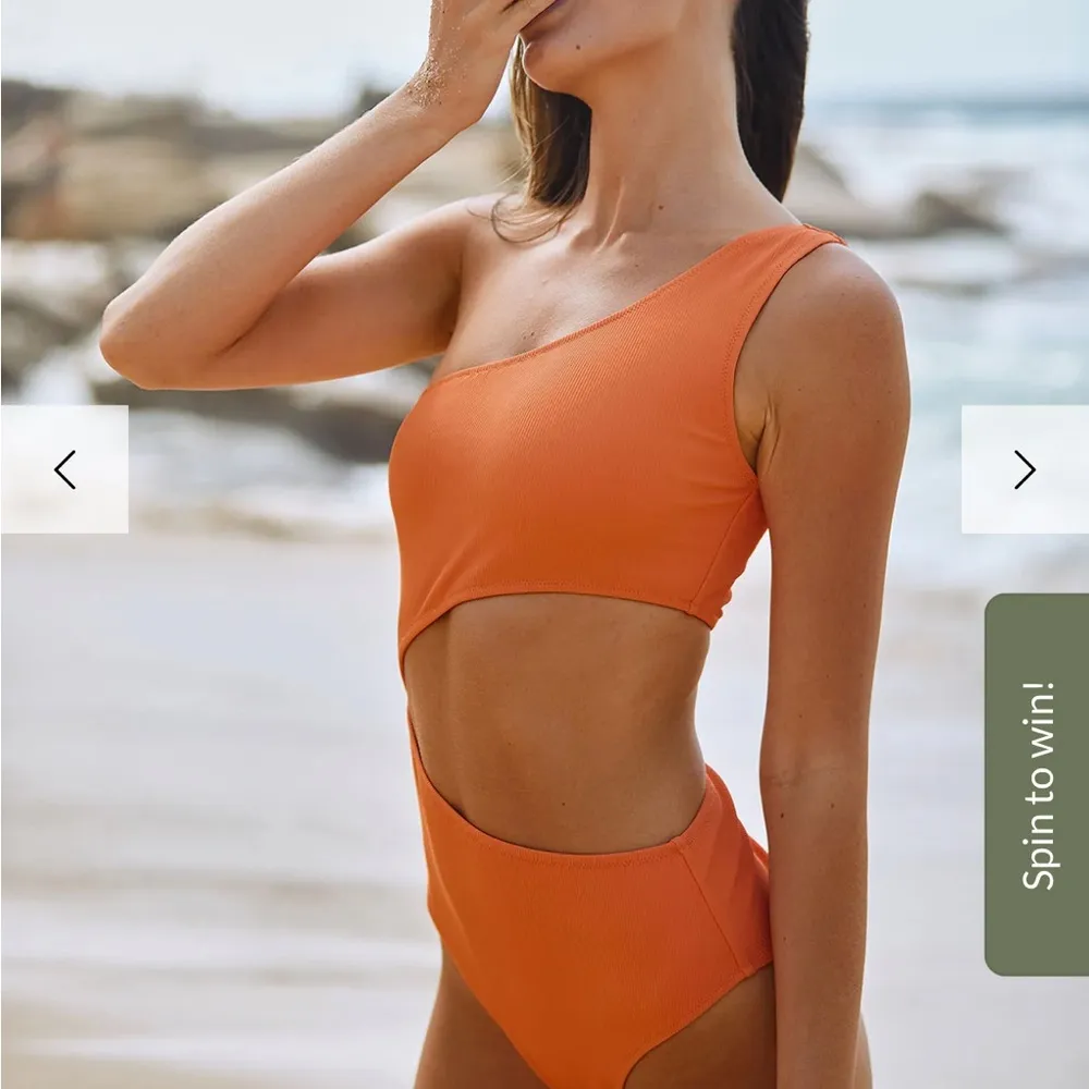 Berlook Orange Cutout One Shoulder One - Image 3