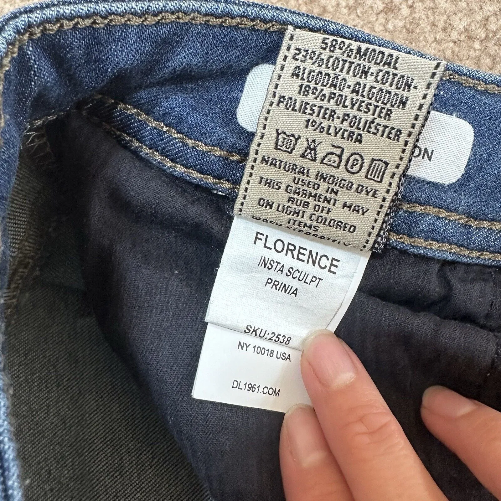 DL1961 Jeans Florence Ankle Skinny Mid Rise Blue Medium Wash Skinny Sz 28 - Image 5