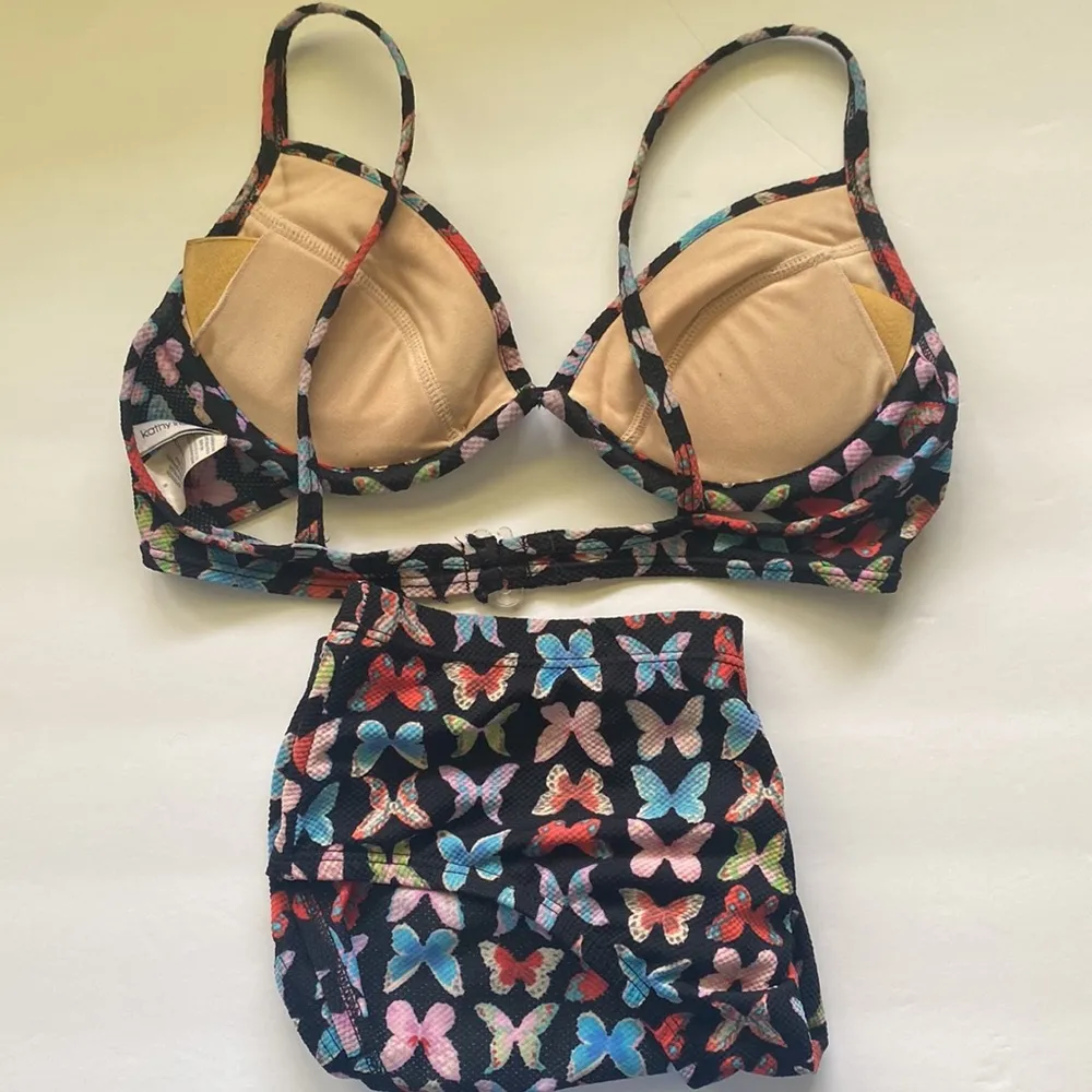 Vintage 90s Kathy Ireland butterfly print bikini, size 8 - Image 3