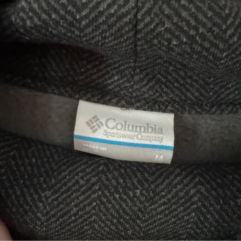 Columbia Lodge Funnel Pullover Sweatshirt Women’s Medium Black Charcoal Pockets - Image 3