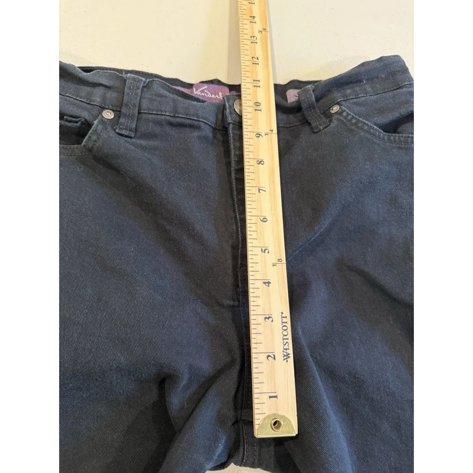 Gloria Vanderbilt Amanda Pants Womens 10 Black Straight Mid Rise Stretch Travel - Image 5