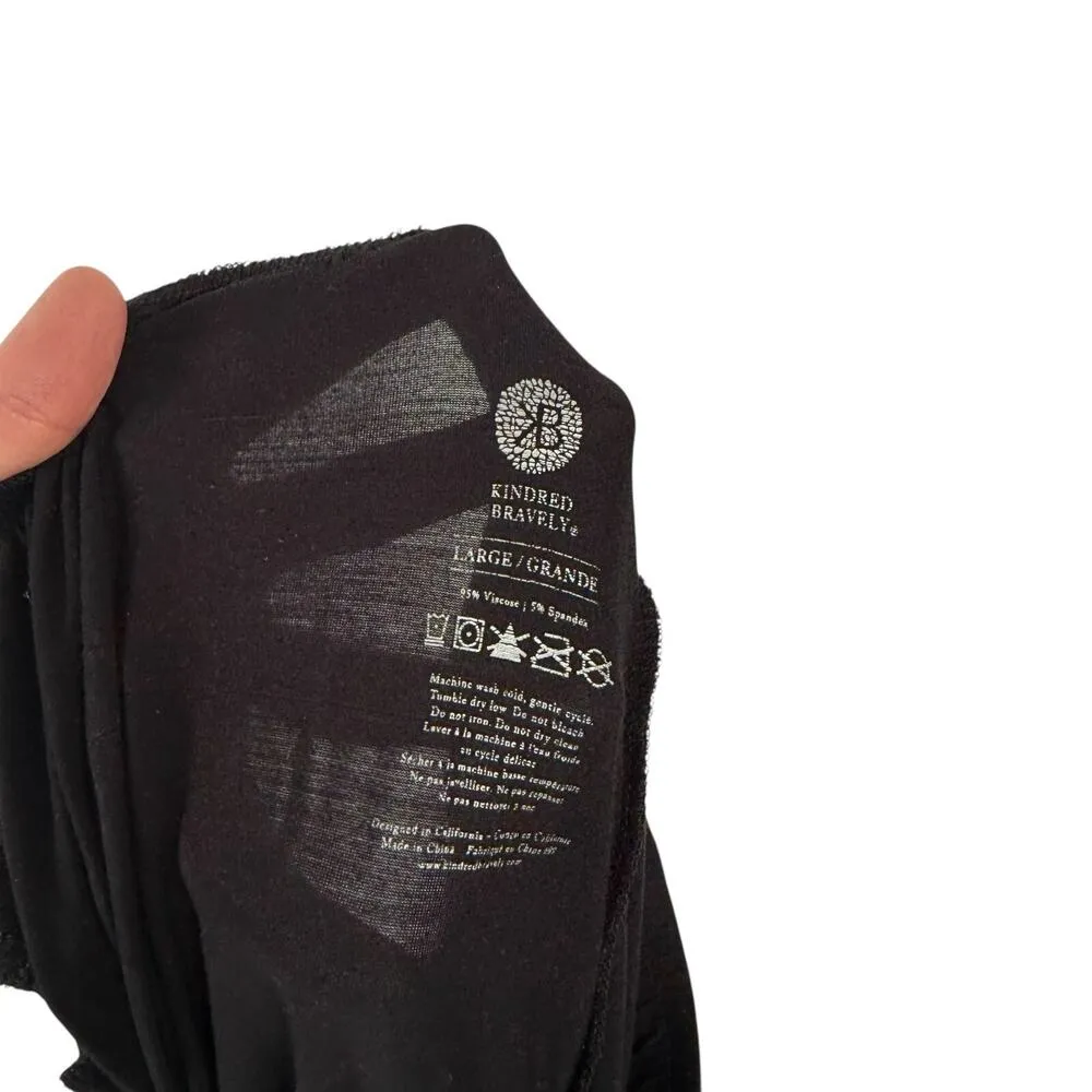 Kindred Braverly Everyday Lounge Black Pants Postpartum Maternity Womens Large - Image 4