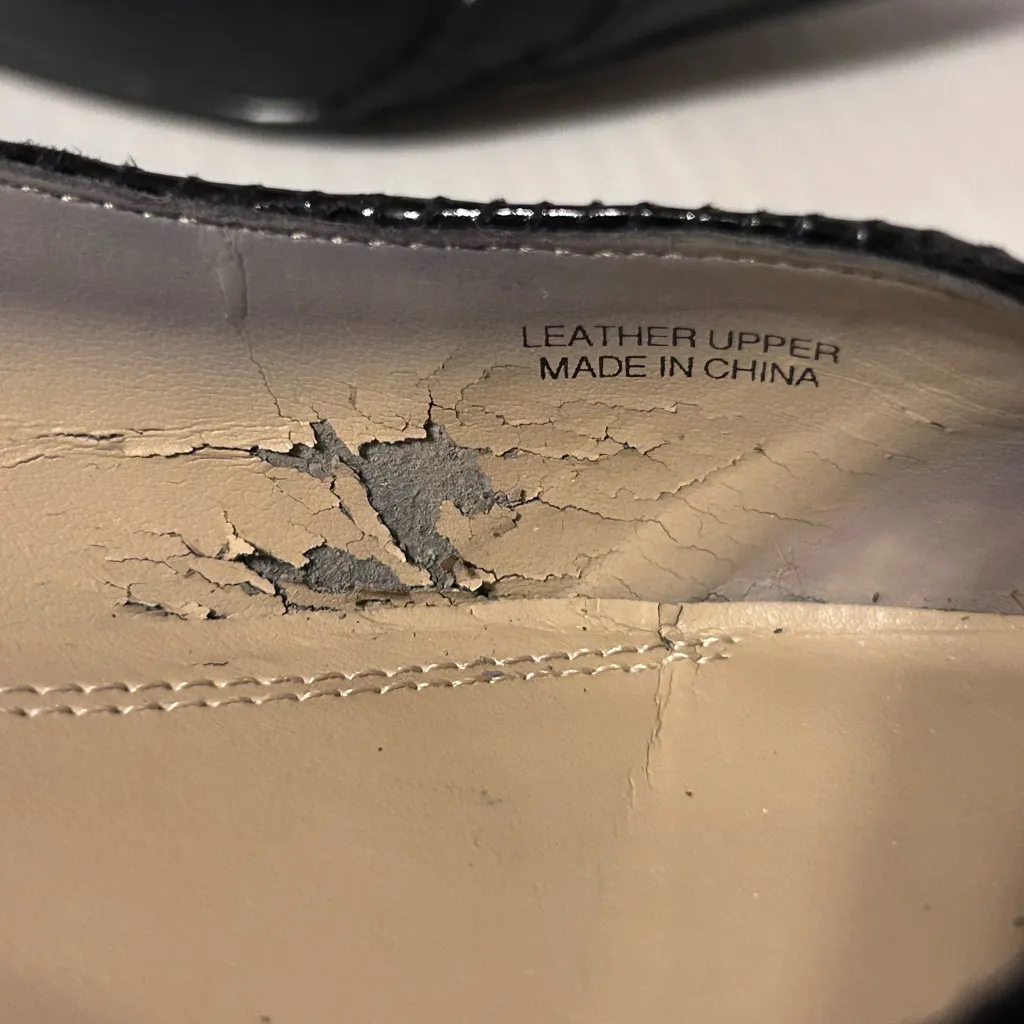 Ellen Tracy Kalli black leather kitten heels women size 8 M - Image 12