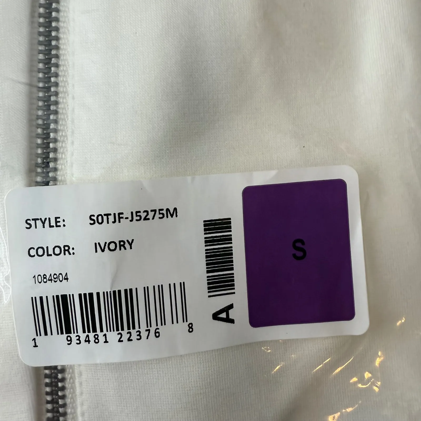 Eileen Fisher Flex Tencel Ponte Ivory Round Neck Zip Front‎ Jacket Small - Image 9