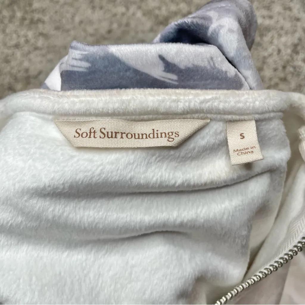 Soft Surroundings Corrina Half Zip Floral Long Sleeve Tunic Top Blouse Small S - Image 5