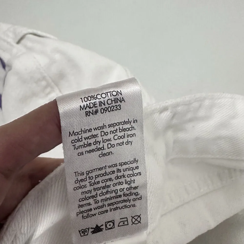 PACSUN Jeans Carpenter Low Rise Pants White Embroidered Skater Indie EMO… - Image 6