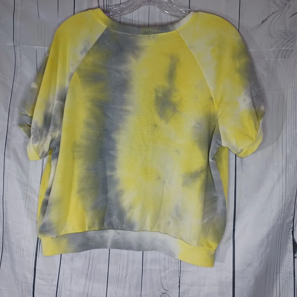 Painted Threads Yellow and Gray Tie-Dye Women's Top - Image 8
