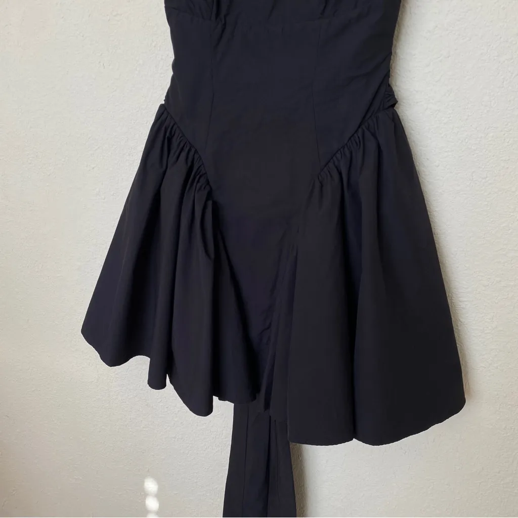 HOUSE OF CB‎ 'Florianne' Black Bow Mini Dress NWOT size S Tall long - Image 7