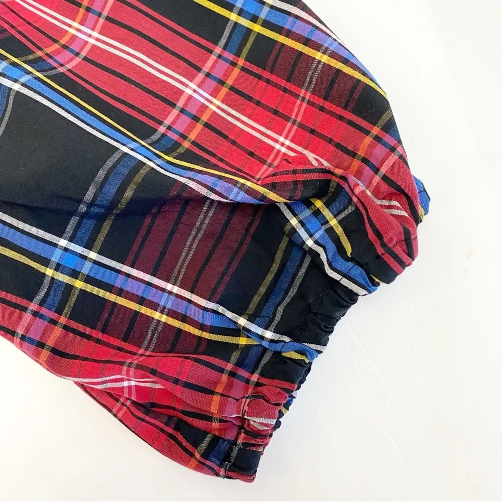 Draper James RSVP Long Sleeve Tiered Bow Back Dress Holiday Plaid Ruffle Belted - Image 12