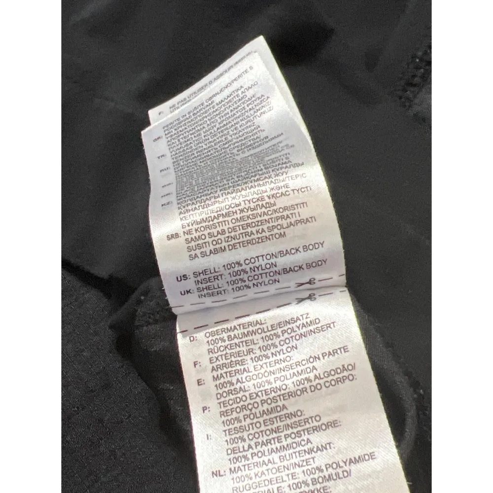 Adidas Trefoil Black Nylon Back Panel Tee Shirt Sz XL Women - Image 7