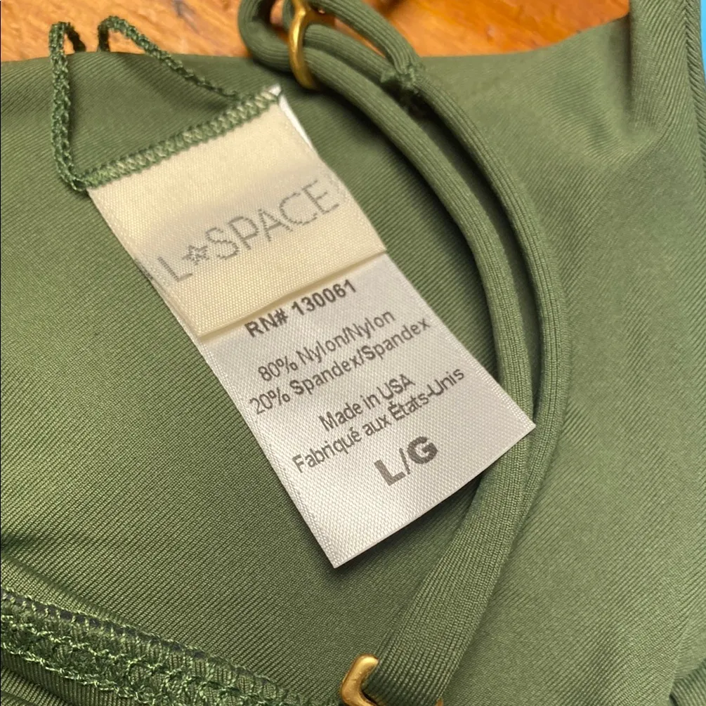 L*Space Forest Green Bikini with Strap Details - Image 3