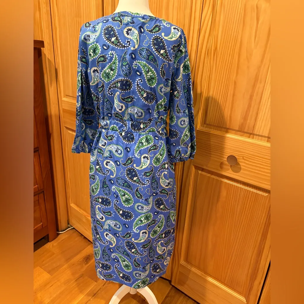 Croft & Barrow Blue Paisley Women's Dress size S - Image 2