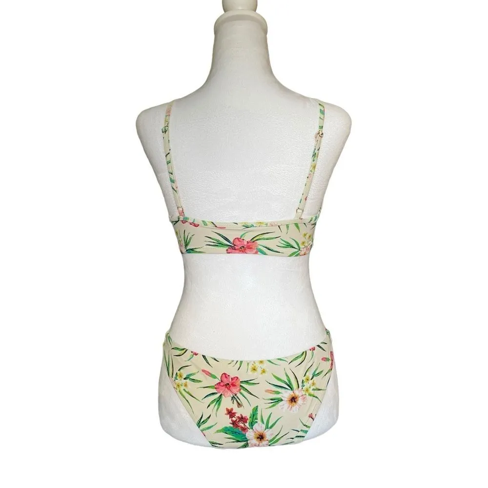 Cabana Del Sol Tropical Hawaiian Floral Bikini Beach Vacation Womens Small - Image 2