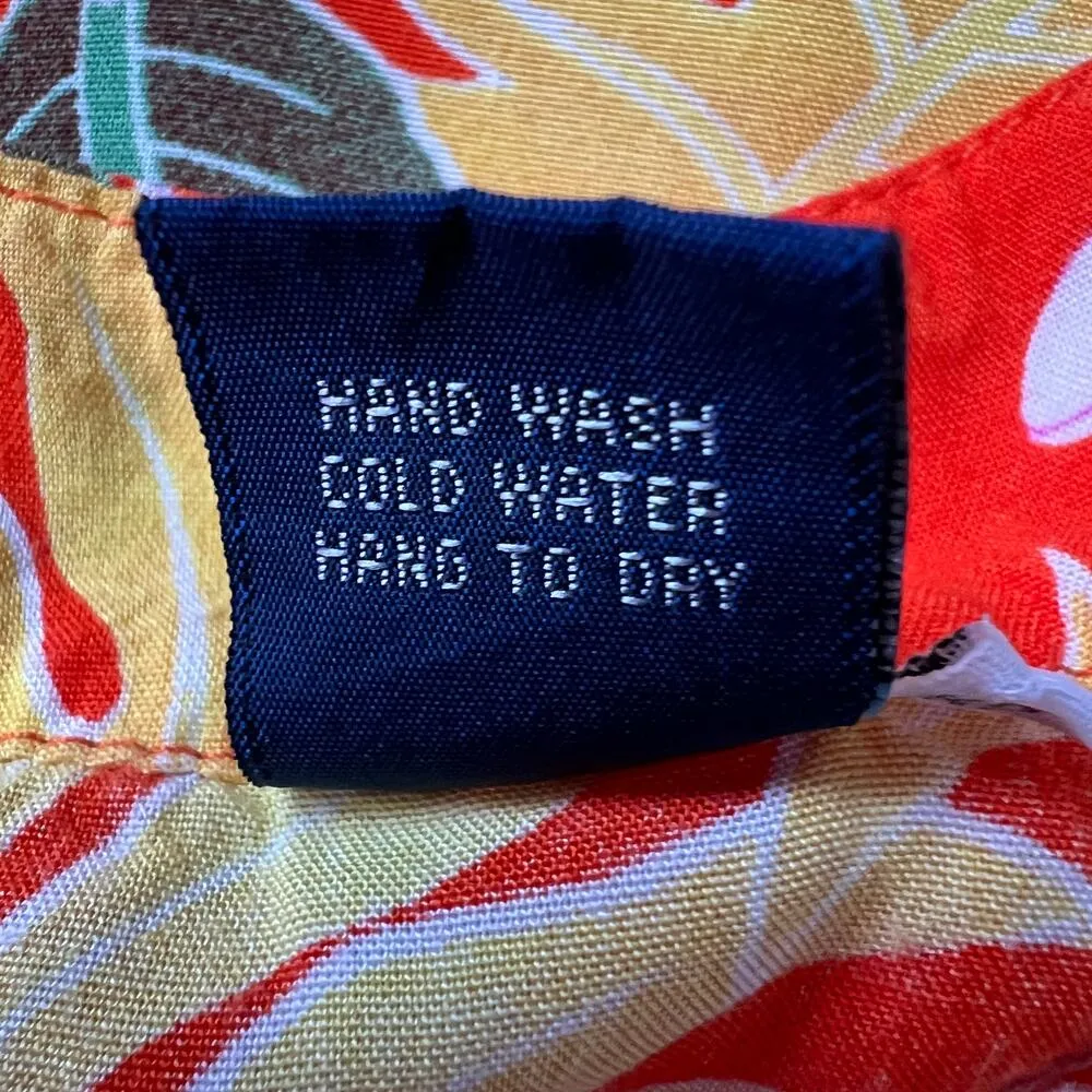 Hibiscus Collection Hawaii Womens Top XXL Y2K Floral Relaxed Flowy Beach Coastal Red - Image 9