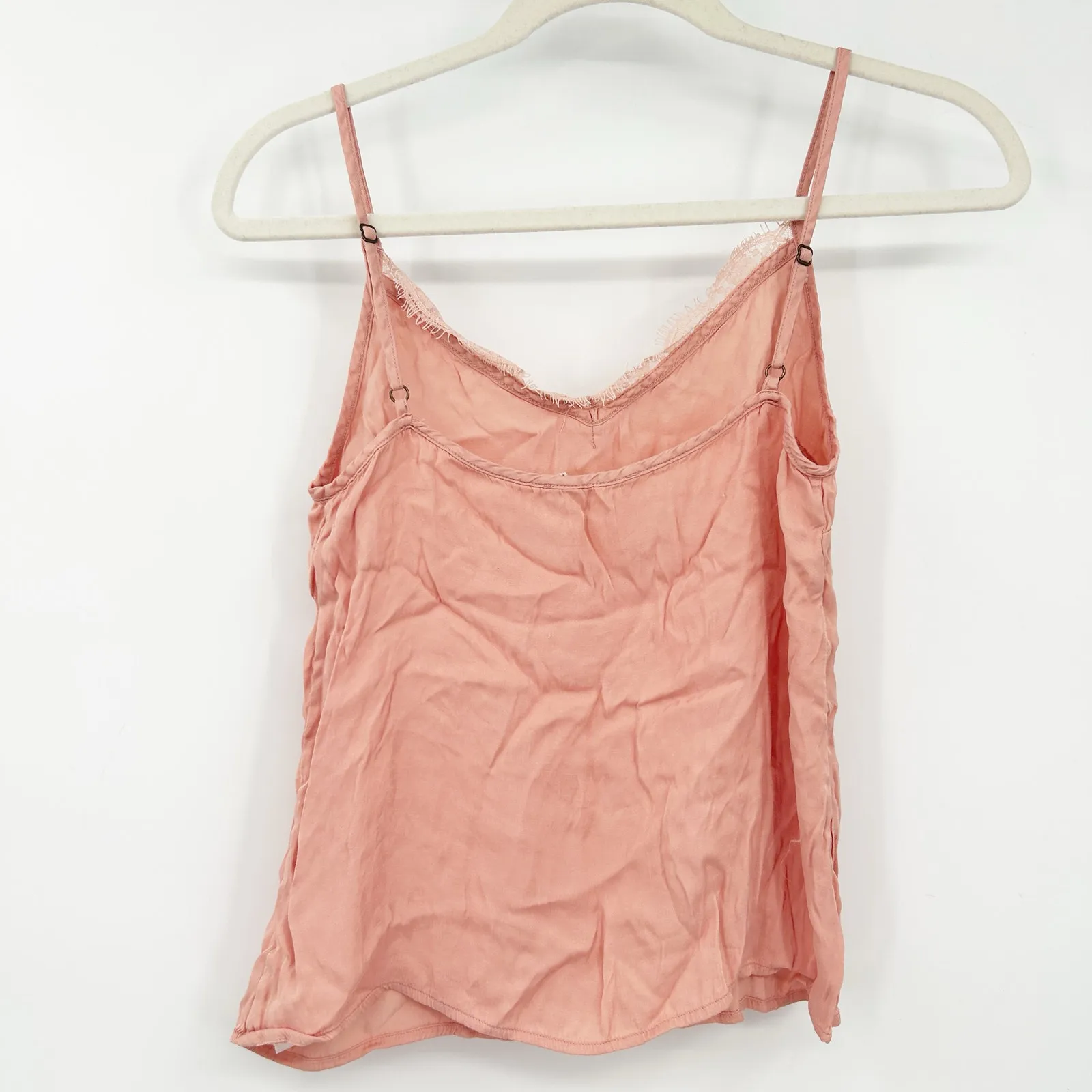 Anthropologie Floreat Womens Y2K Coquette Viscose Lace Cami‎ Top Size XS Coral - Image 6