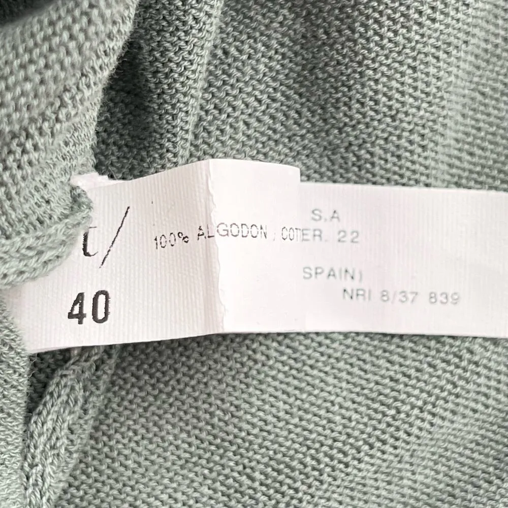 Sita Murt Long Cardigan in sage Green Lightweight 100% Cotton, Size EU 40 / US 8 - Image 13