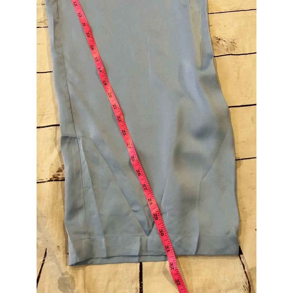 Mustard Seed Boutique Blue Jumpsuit Size Small Satin Feel Wide Leg Pastel - Image 7