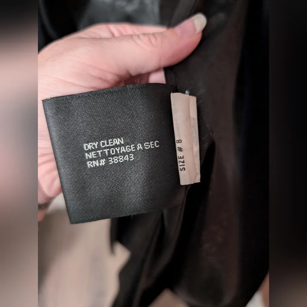 Via Spiga Wool/Cashmere Blend Pea Coat Black W8 Size 8 - Image 7