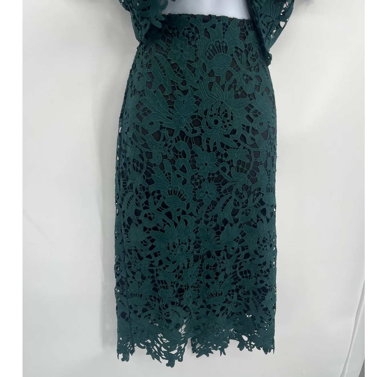 Jennifer Lopez Lace 2 PIece Midi Skirt Top Set  6 Holiday Hunter Winter Wedding - Image 5