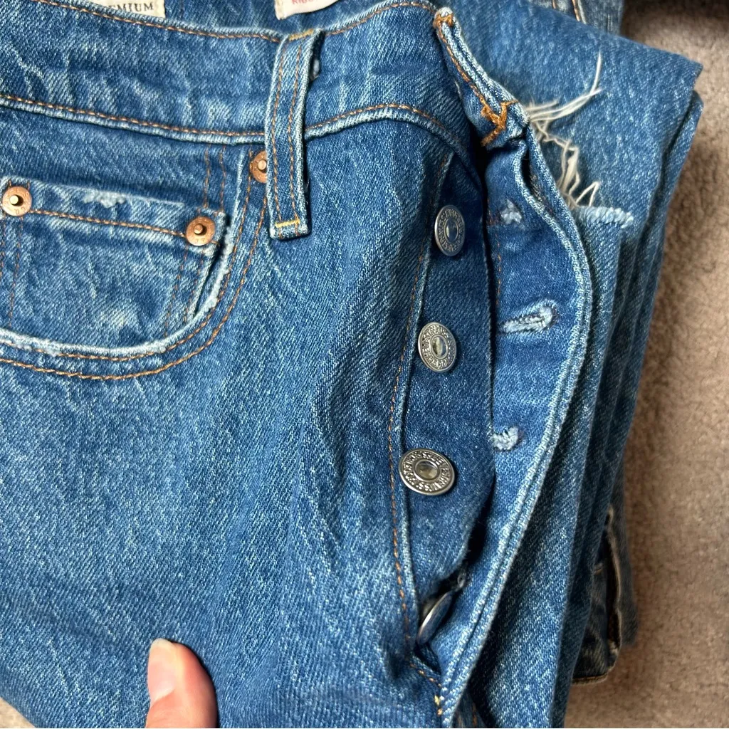 Levi’s Ribcage Straight Ankle Classic Wash Jeans Size 24 - Image 15