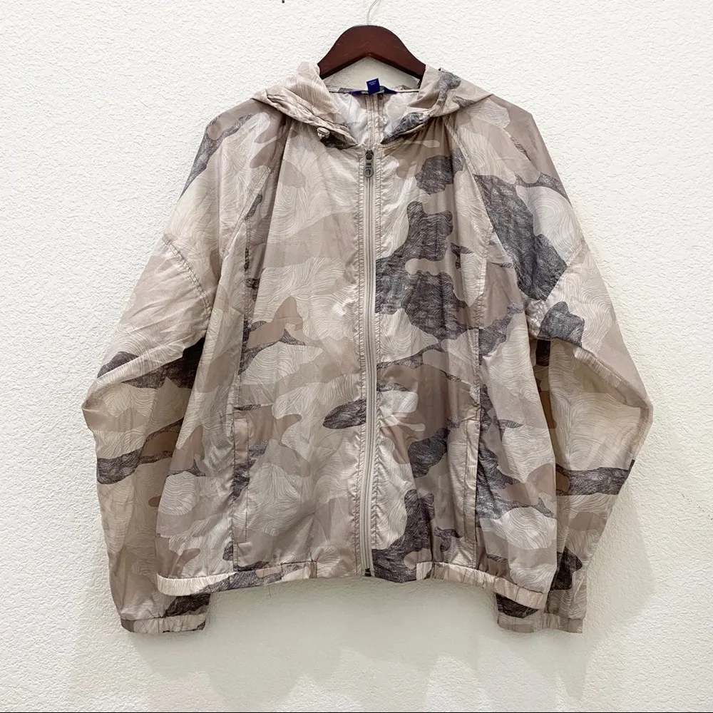 Joy Lab Beige Camo Wind Breaker Light  Jacket - Image 3