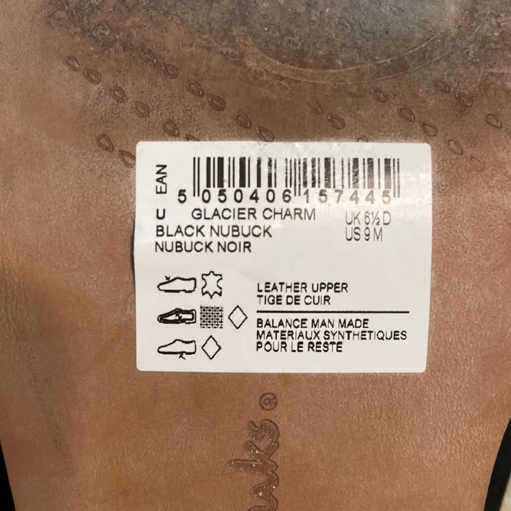 CLARK SOMERSET LEATHER shoes size 9 excellent condition color black - Image 7