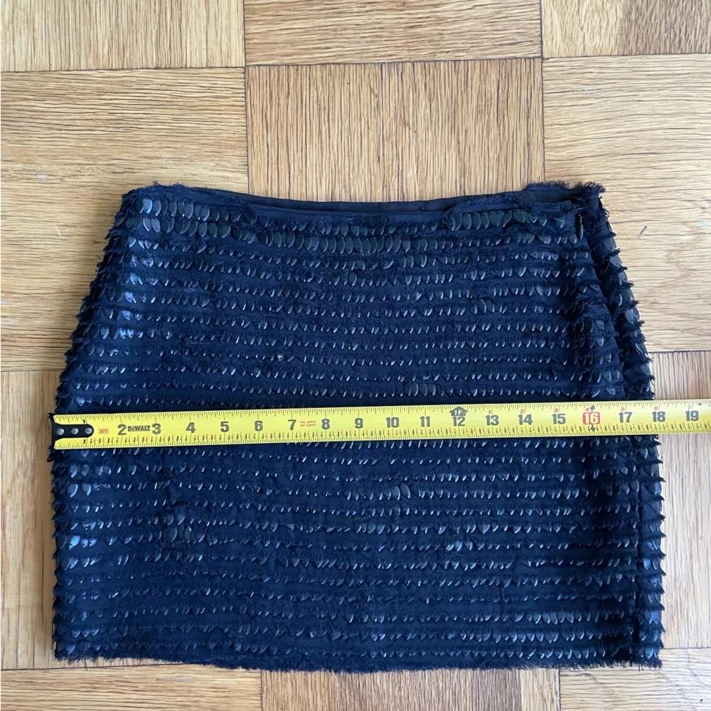 Zara Woman navy/black chiffon and sequin covered mini skirt XS/S party/festive - Image 5