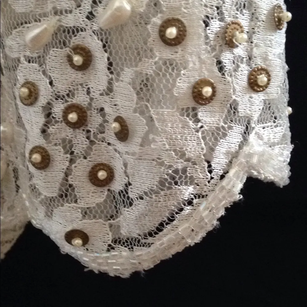 Women's Raiment Fashions Beaded Emb. Micro Mini dress medium - Image 5